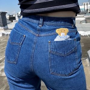 Vintage 80s Teddy Bear High-Rise Jeans